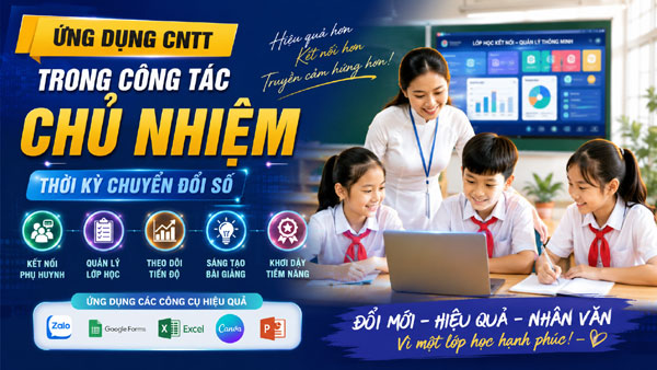 Ứng dụng CNTT trong thời kỳ đổi mới để xây dựng lớp học thân thiện, học sinh tích cực